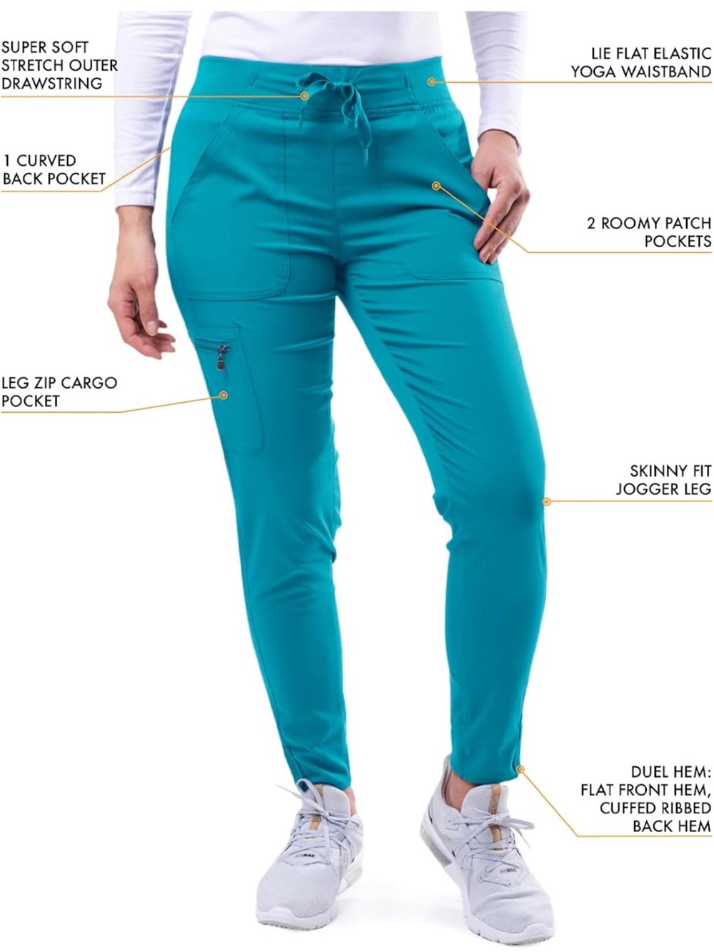 Jogger Scrub Pants NEW WITH TAGS SMALL - Picture 3 of 9